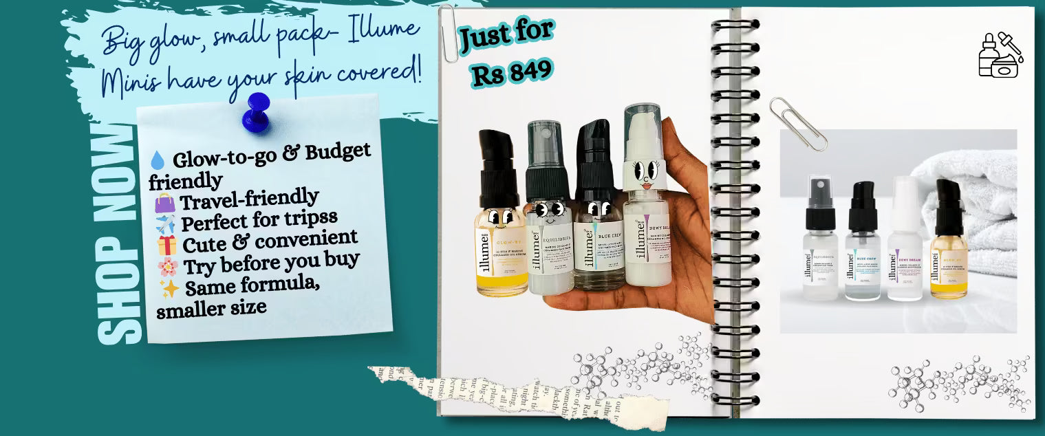 Collagen Boostings Minis Combo | Face Serums, Toner & Moisturizer | 40 ml | Dermatologically Tested