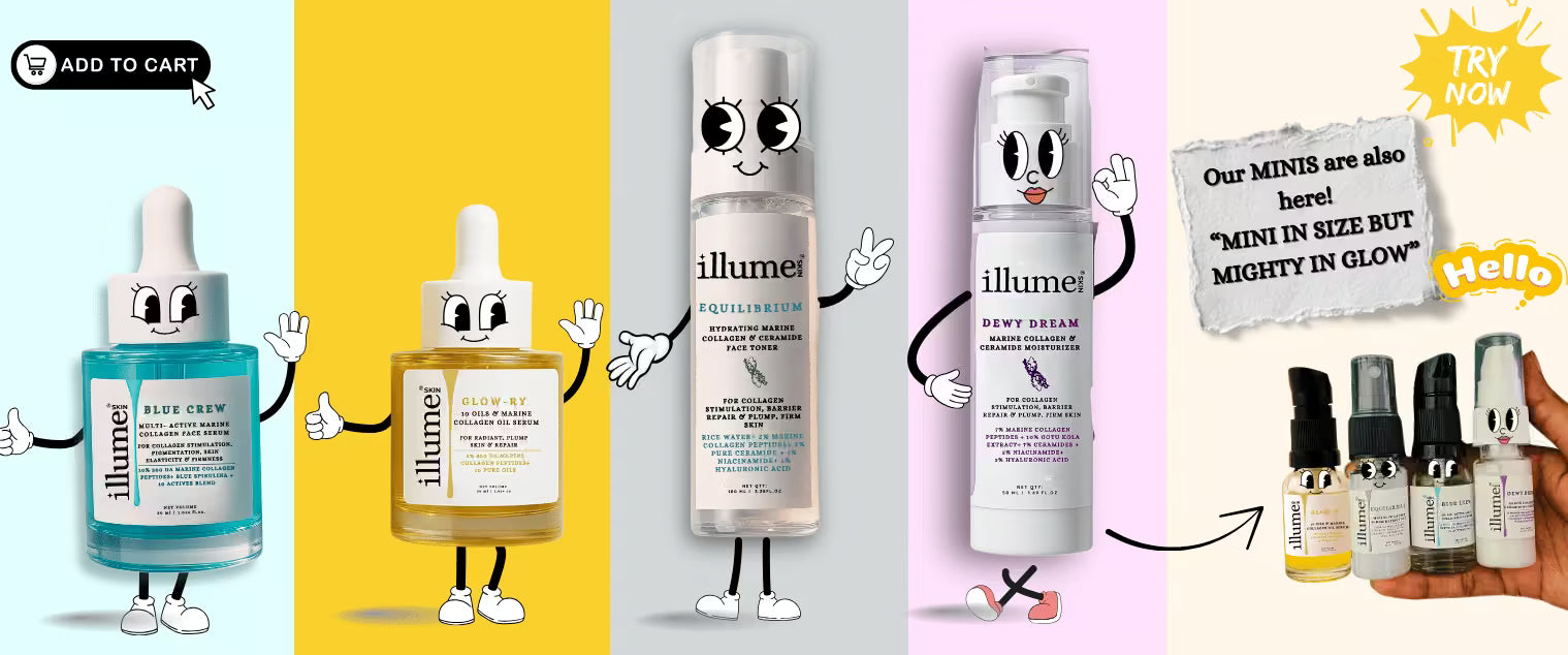 Collagen Boostings Minis Combo | Face Serums, Toner & Moisturizer | 40 ml | Dermatologically Tested