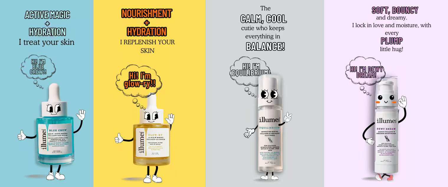 Collagen Skincare Trio | Face Serum, Moisturiser, Toner, Oil Serum with Collagen | Choose your own Trio | 180ml