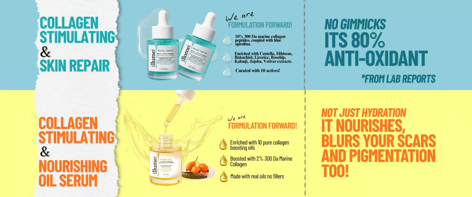 Day & Night Routine with Collagen Face Serums for Glowing Skin | 60 ml | Dermatologically Tested