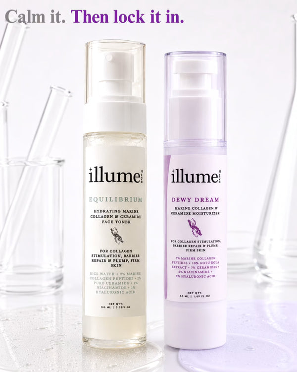 Calm & Tone It Duo - Equilibrium Toner + Dewy Dream Moisturiser - ILLUME SKIN