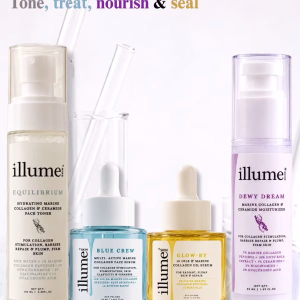 Collagen Skincare Trio | Face Serum, Moisturiser, Toner, Oil Serum with Collagen | Choose your own Trio | 180ml